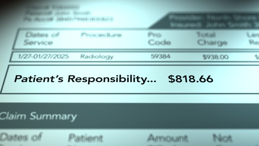 Medical Bill Debt Concept